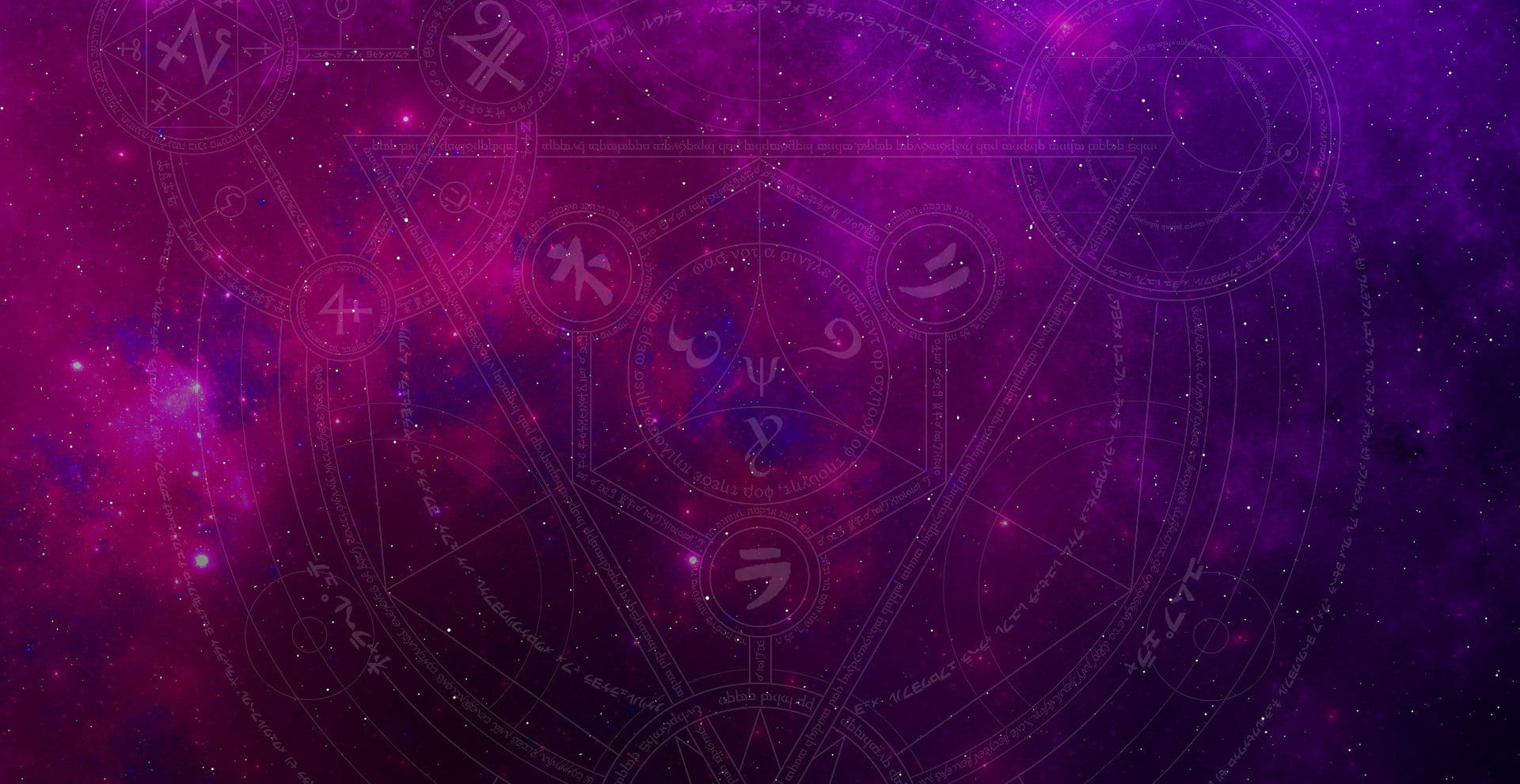 Esoteric mystical background for development tools section