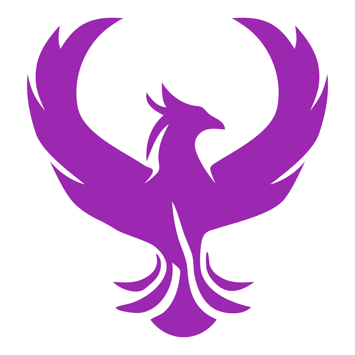 Fundamentally app logo - Purple phoenix